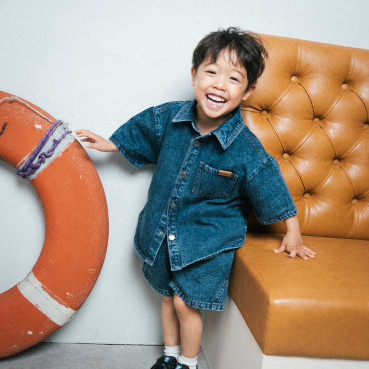 INABA DENIM JUNIOR SHIRT (130CM)