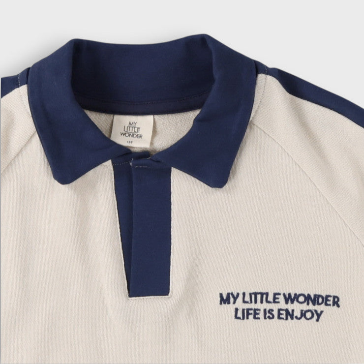 INABA CONTRAST-COLLAR JUNIOR T-SHIRT (130CM)
