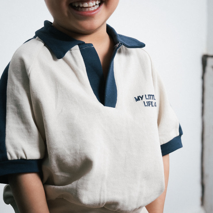INABA CONTRAST-COLLAR JUNIOR T-SHIRT (130CM)