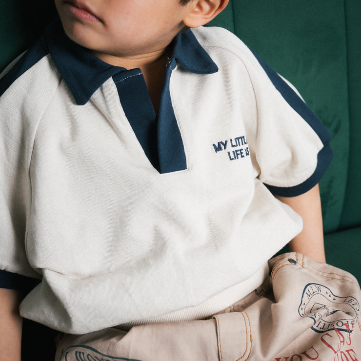 INABA CONTRAST-COLLAR JUNIOR T-SHIRT (130CM)