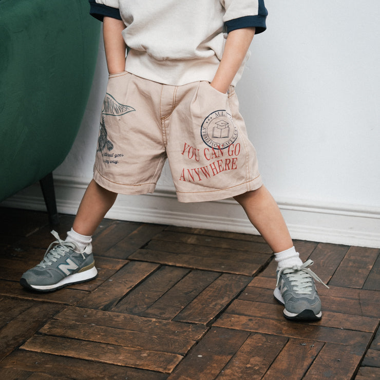 INABA PRINTED CARGO JUNIOR HALF PANTS (130CM)