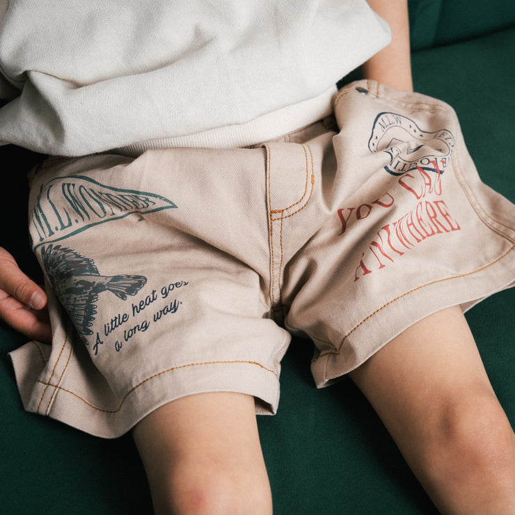 INABA PRINTED CARGO JUNIOR HALF PANTS (130CM)