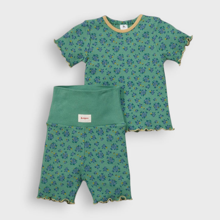 FLORAL MERROW-STITCH TODDLER PAJAMAS (100-120CM)