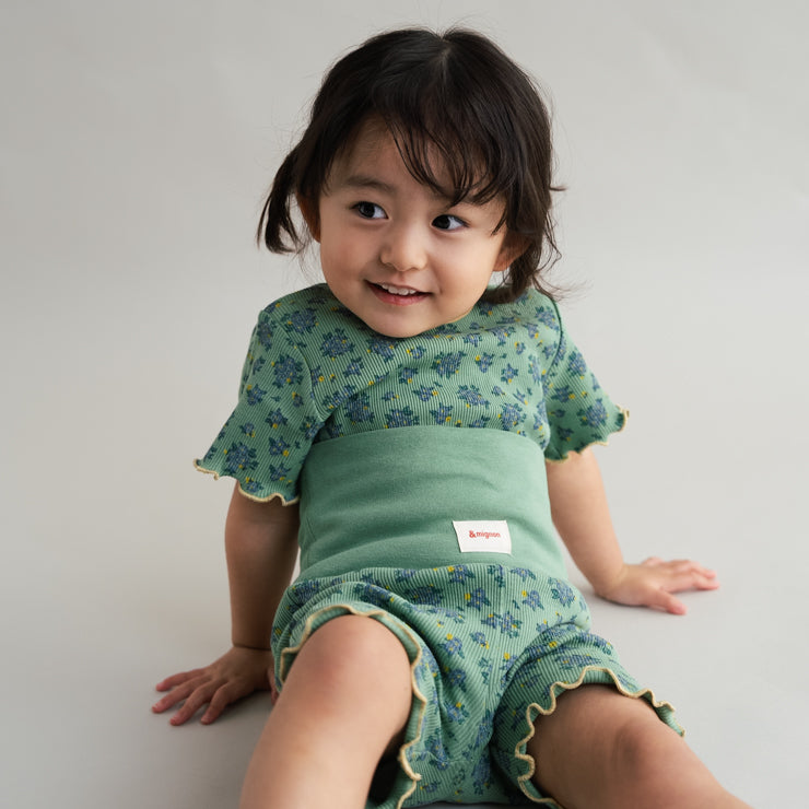 FLORAL MERROW-STITCH TODDLER PAJAMAS (100-120CM)