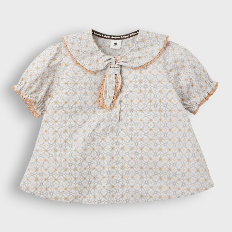 DOT RUFFLE-COLLAR BABY BLOUSE (90CM)