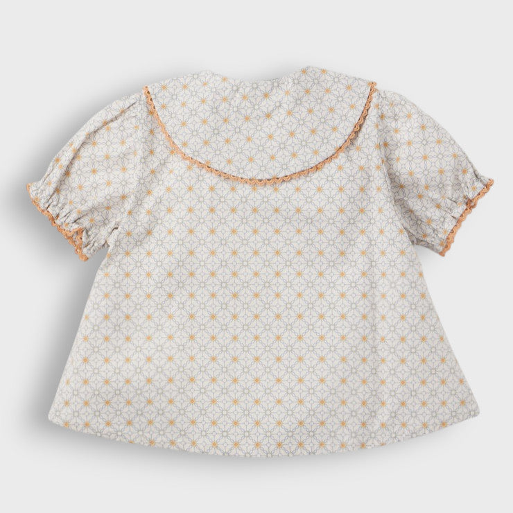 DOT RUFFLE-COLLAR BABY BLOUSE (90CM)