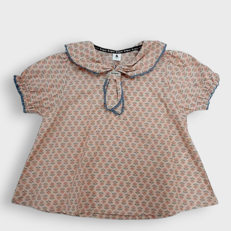 SOFT DOT RUFFLE-COLLAR BABY BLOUSE (90CM)