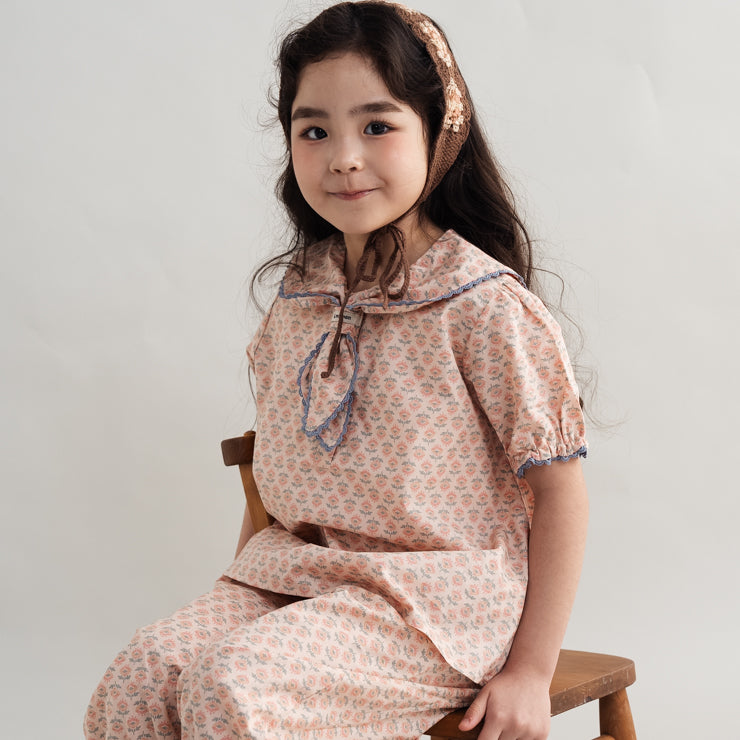 SOFT DOT RUFFLE-COLLAR BABY BLOUSE (90CM)