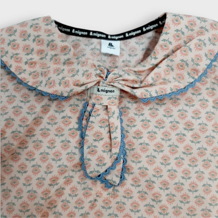 SOFT DOT RUFFLE-COLLAR BABY BLOUSE (90CM)