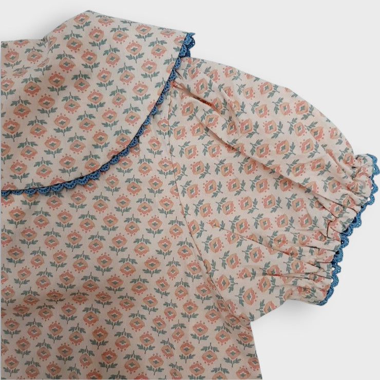 SOFT DOT RUFFLE-COLLAR BABY BLOUSE (90CM)