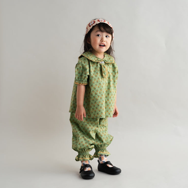 GARDEN PRINT RUFFLE-COLLAR BABY BLOUSE (90CM)