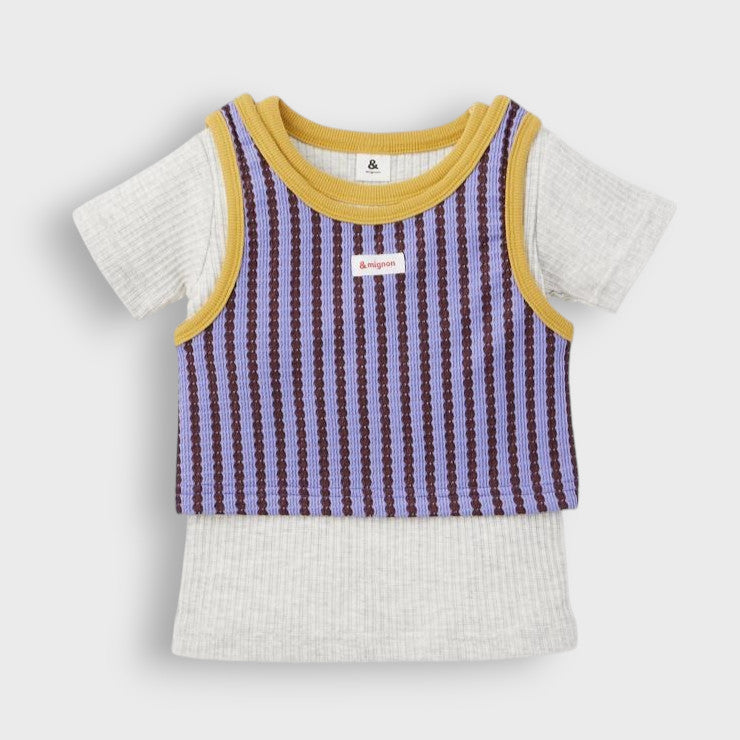 STRIPED TANK + T-SHIRT BABY SET (90CM)