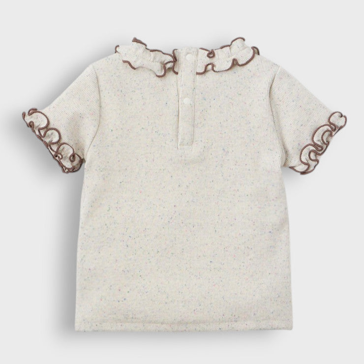 SOFT NEP RIB MOCK-NECK BABY T-SHIRT (90CM)