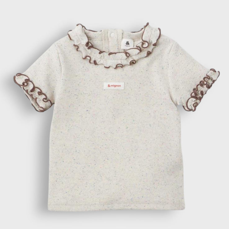 SOFT NEP RIB MOCK-NECK BABY T-SHIRT (90CM)