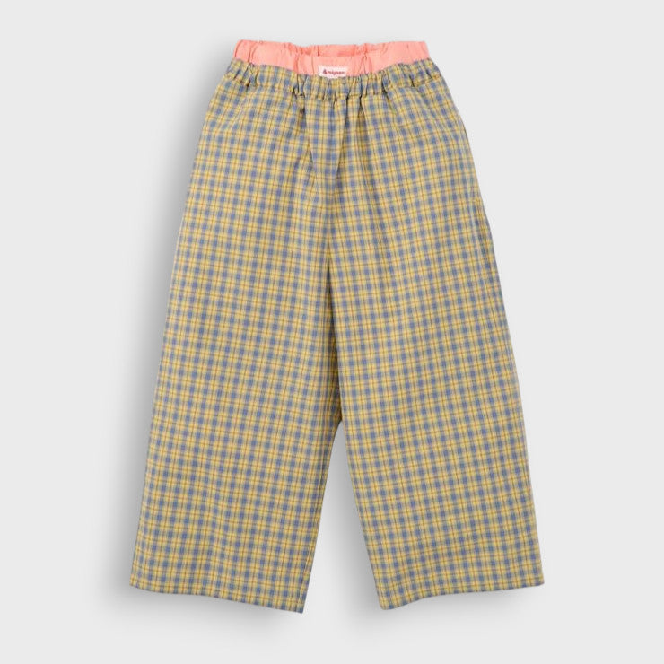 CHECK BROADCLOTH KIDS PANTS (100-120CM)