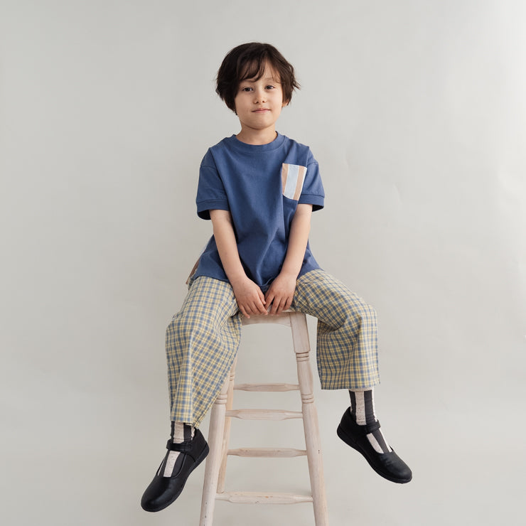 CHECK BROADCLOTH BABY LONG PANTS (90CM)