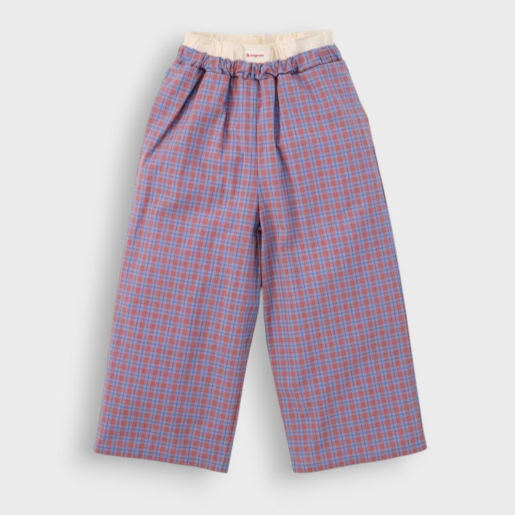 CHECK BROADCLOTH KIDS PANTS (100-120CM)