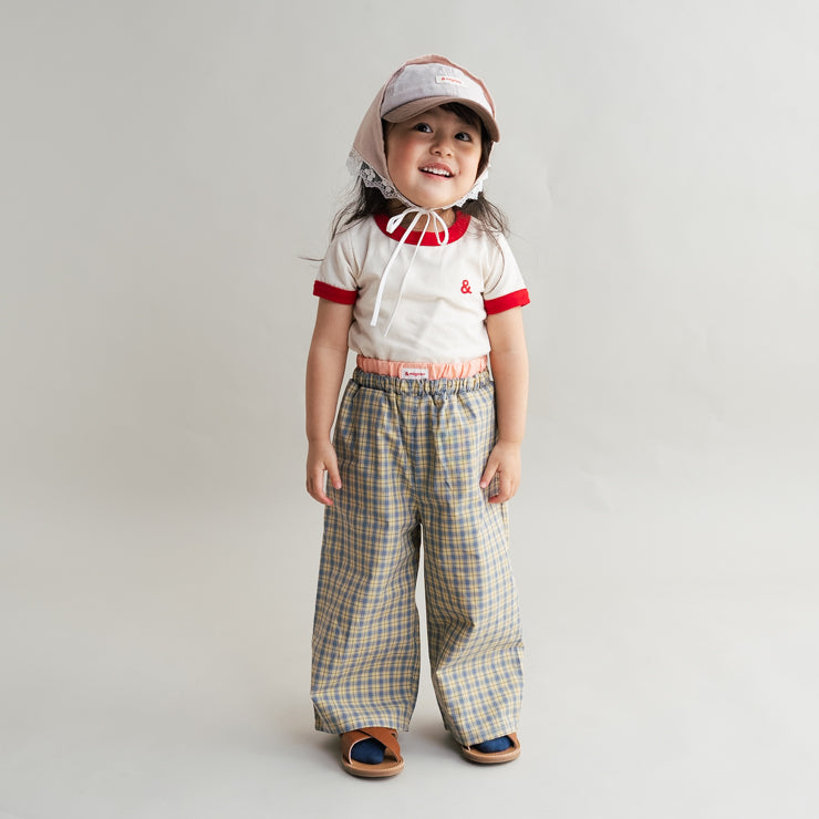 CHECK BROADCLOTH BABY LONG PANTS (90CM)