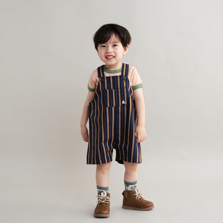 SUBTLE STRIPE LOGO KIDS SALOPETTE (100-120CM)
