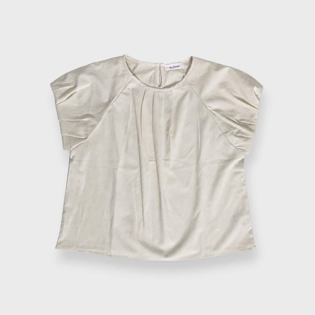 WOMEN’S PLEATED PUFF SLEEVE BLOUSE