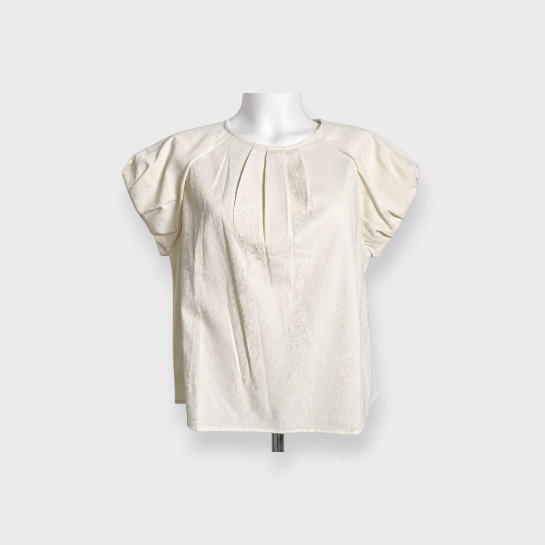 WOMEN’S PLEATED PUFF SLEEVE BLOUSE