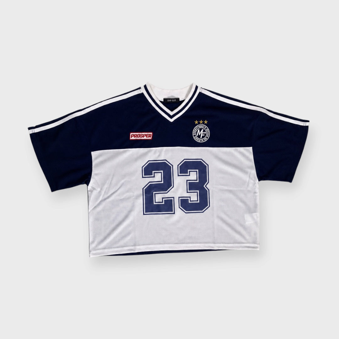 WOMEN'S COLOR-BLOCK NUMBER 23 SPORTS-STYLE T-SHIRT