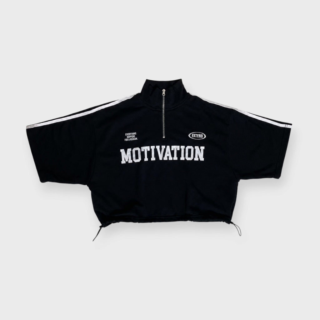 WOMEN'S SPORTY SHORT-SLEEVE HALF-ZIP PULLOVER