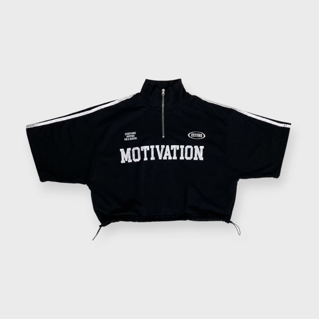 WOMEN'S SPORTY SHORT-SLEEVE HALF-ZIP PULLOVER