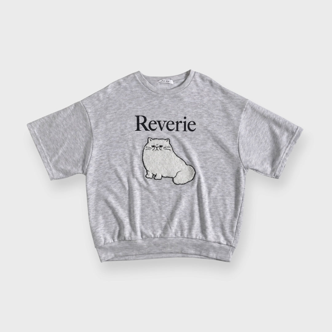 WOMEN'S CAT-PRINT SHORT-SLEEVE T-SHIRT
