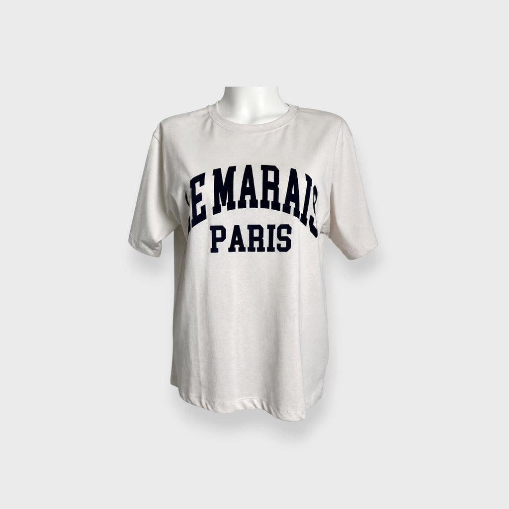 WOMEN'S FLOCKED-LOGO JERSEY SHORT-SLEEVE T-SHIRT