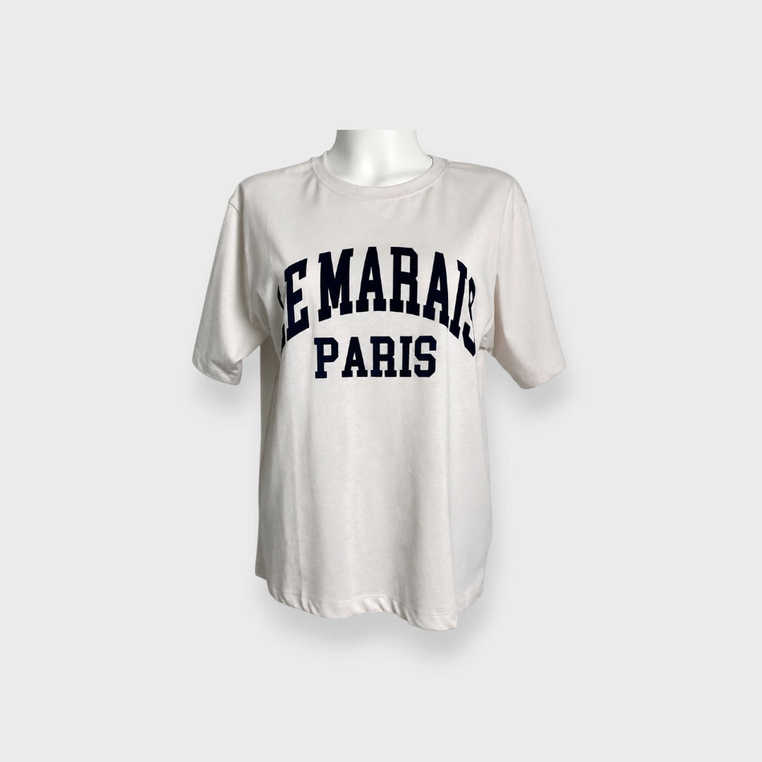 WOMEN'S FLOCKED-LOGO JERSEY SHORT-SLEEVE T-SHIRT