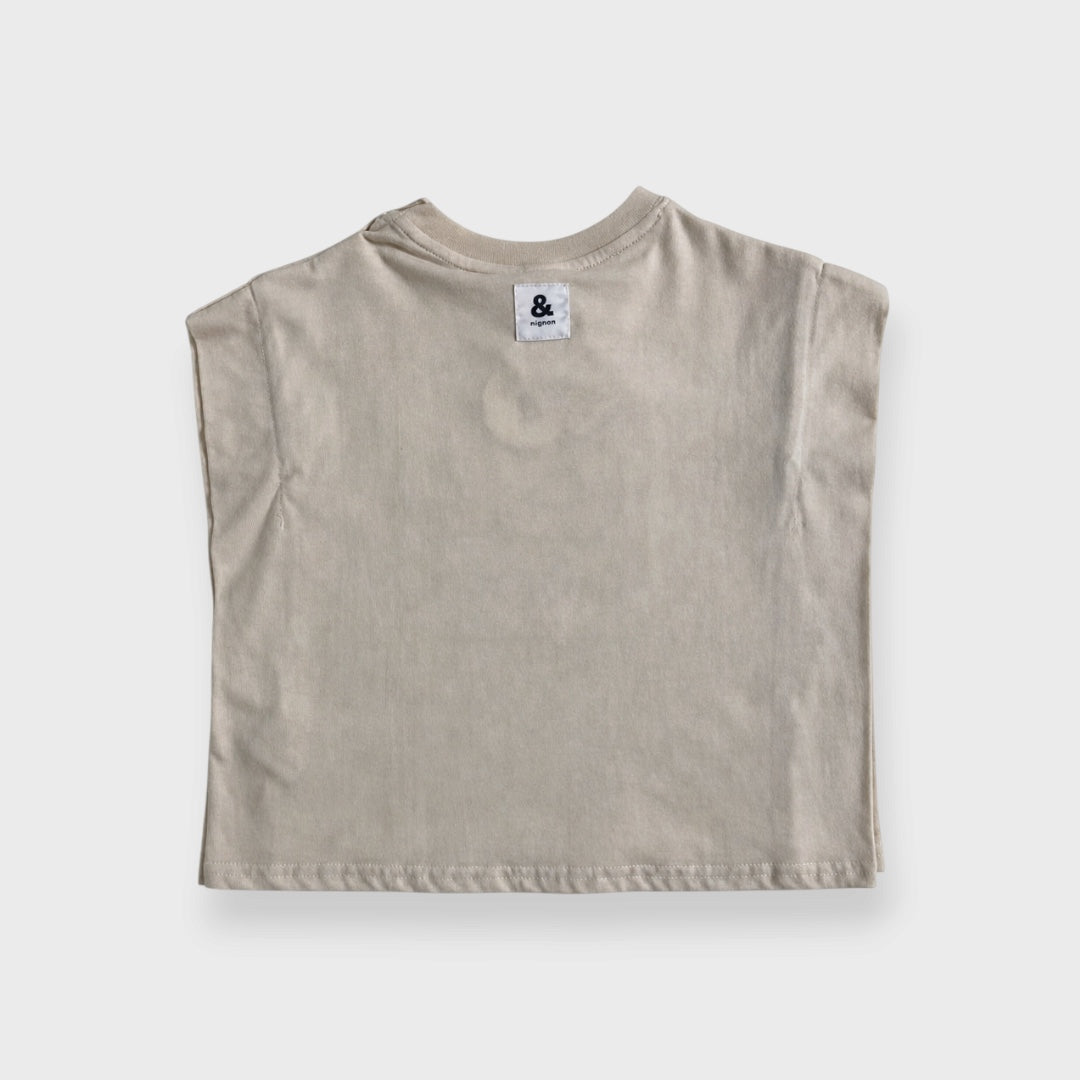 KIDS  APPLIQUE COTTON TANK TOP (100-120CM)