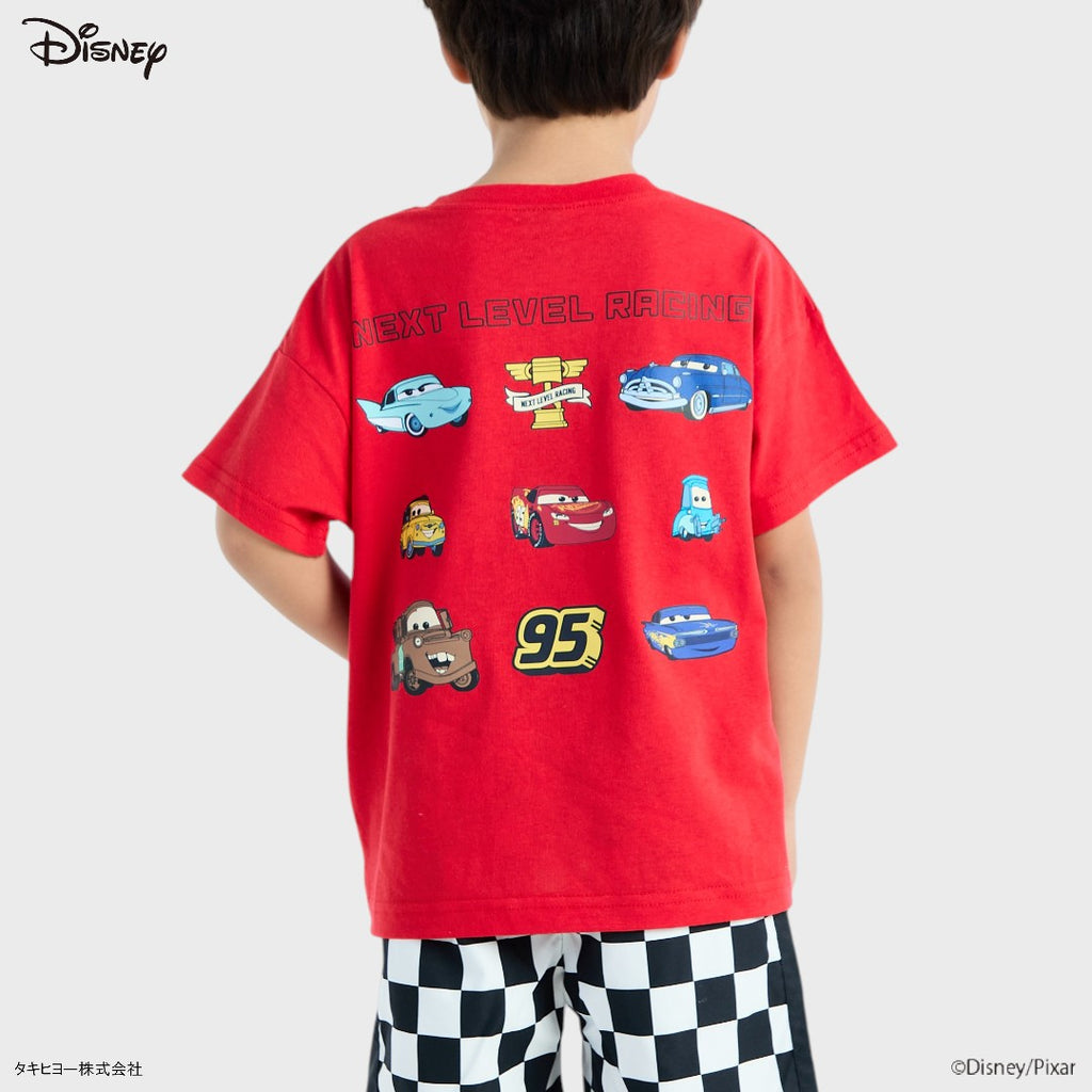 Kids (Size 100-120)  เสื้อยืดเด็ก Disney Pixar Cars ลาย Lightning McQueen 95 ก้าวสู่สเต็ปซิ่ง