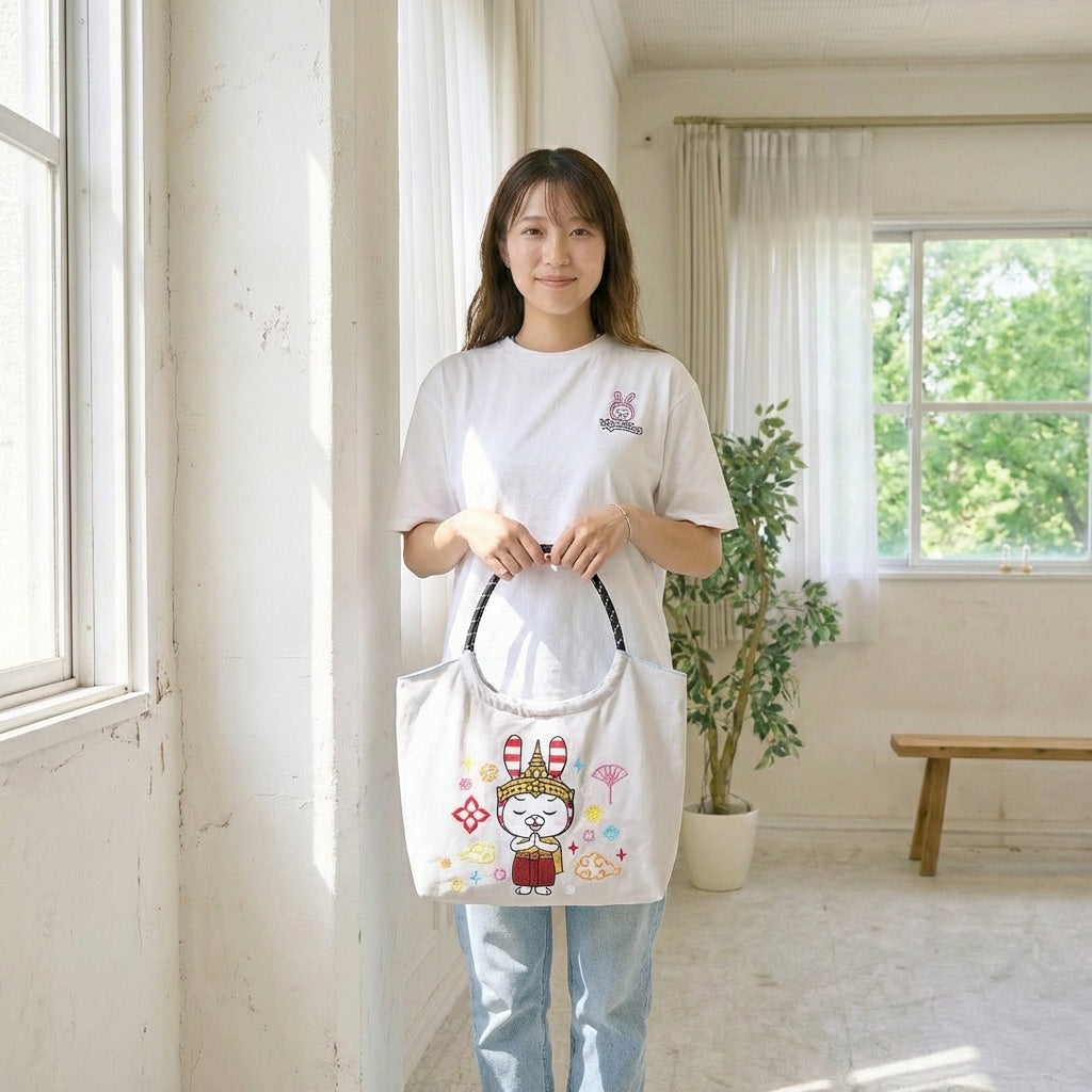 Shimausa Tote Bag – “Good Vibes Only” Edition – Cool Colors, Cute Vibes, Carry Anything with Style!