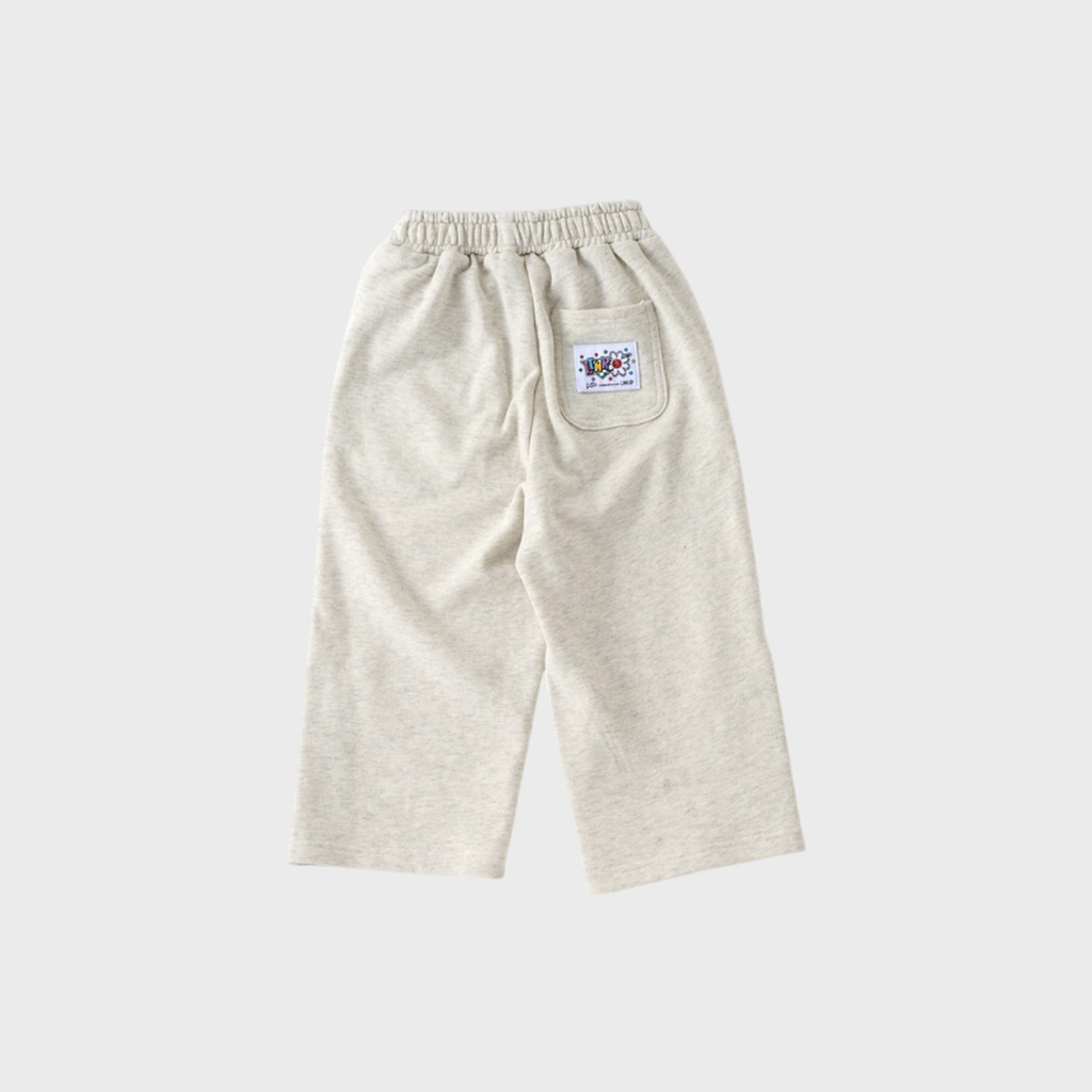 HEART EMBROIDERY WIDE-LEG PANTS(100CM)