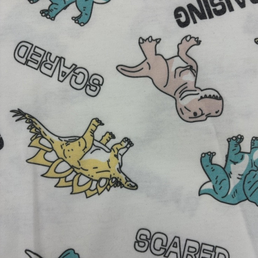KIDS PRINT ALL-OVER PATTERN T-SHIRT MEDIUM WHITE (150-160CM)