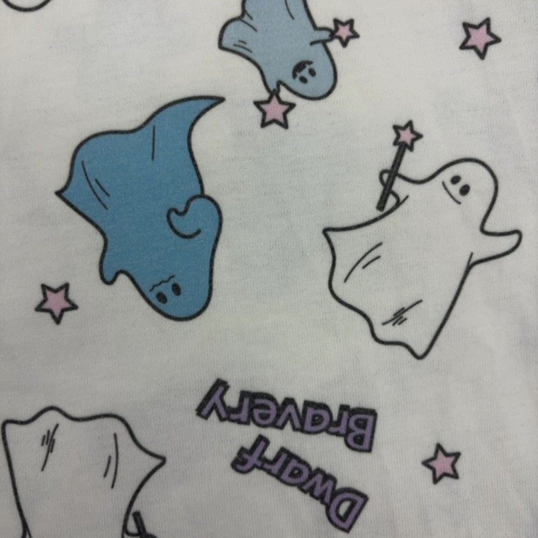 KIDS PRINT ALL-OVER PATTERN T-SHIRT MEDIUM WHITE (150-160CM)