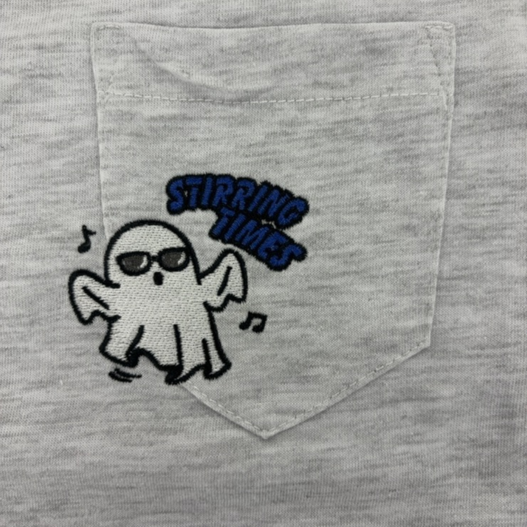 KIDS EMBROIDERED T-SHIRT LIGHT GRAY (150-160CM)