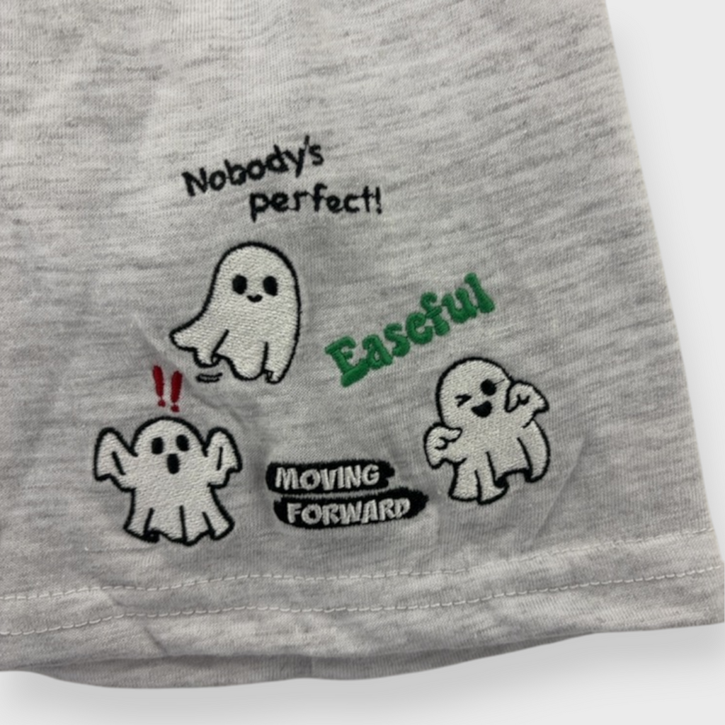KIDS EMBROIDERED T-SHIRT LIGHT GRAY (150-160CM)
