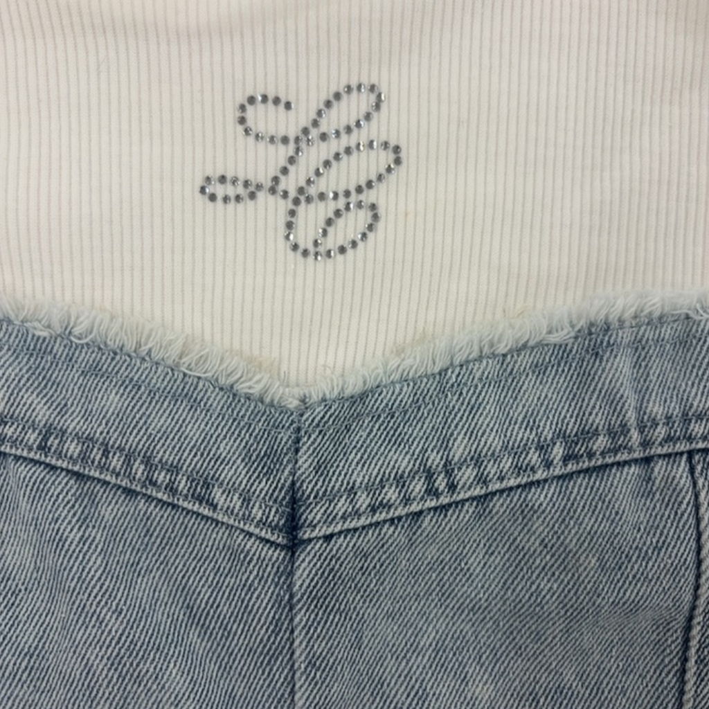 KIDS RIB-KNIT T-SHIRT MEDIUM WHITE (150-160CM)