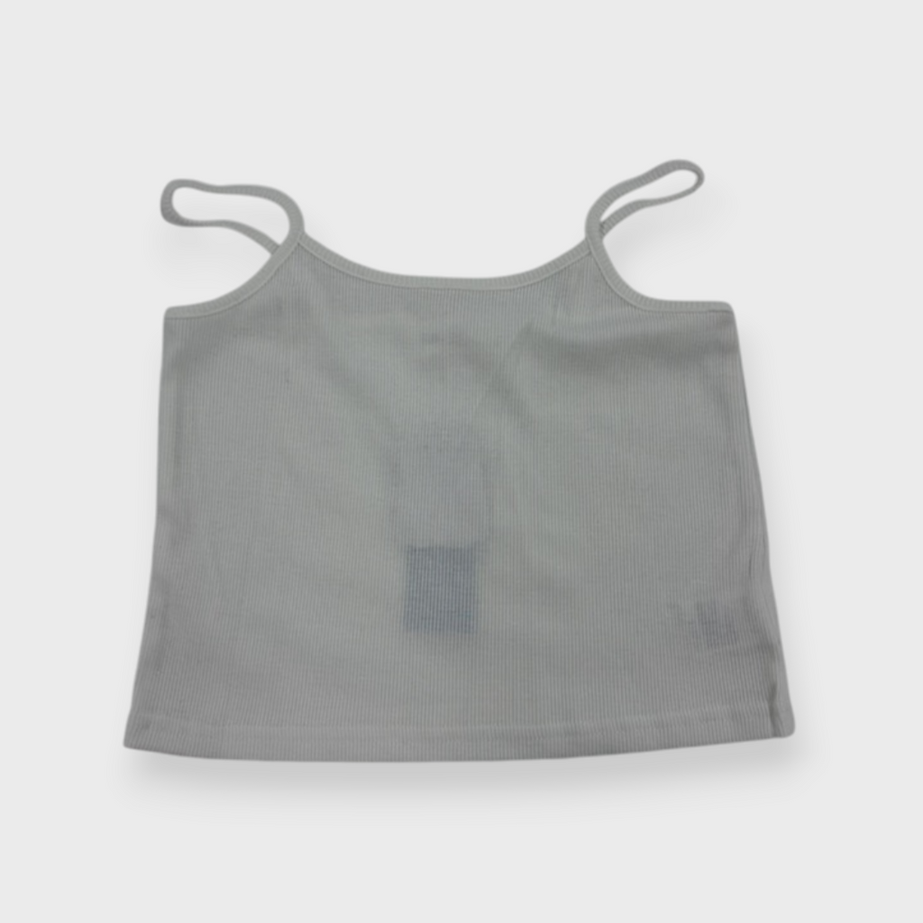 KIDS RIB-KNIT CAMISOLE SET-UP MEDIUM GRAY / MEDIUM NAVY (140-160CM)