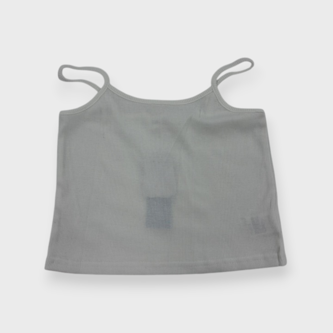 KIDS RIB-KNIT CAMISOLE SET-UP MEDIUM GRAY / MEDIUM NAVY (140-160CM)