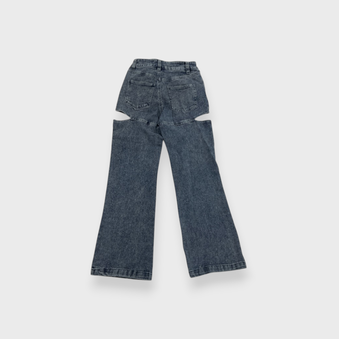 KIDS LACE COLOR-BLOCK LONG PANTS MEDIUM BLUE(140-150CM)