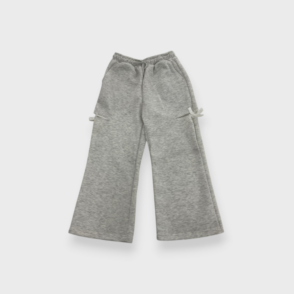 KIDS GLITTER LONG PANTS LIGHT GRAY (140-150CM)