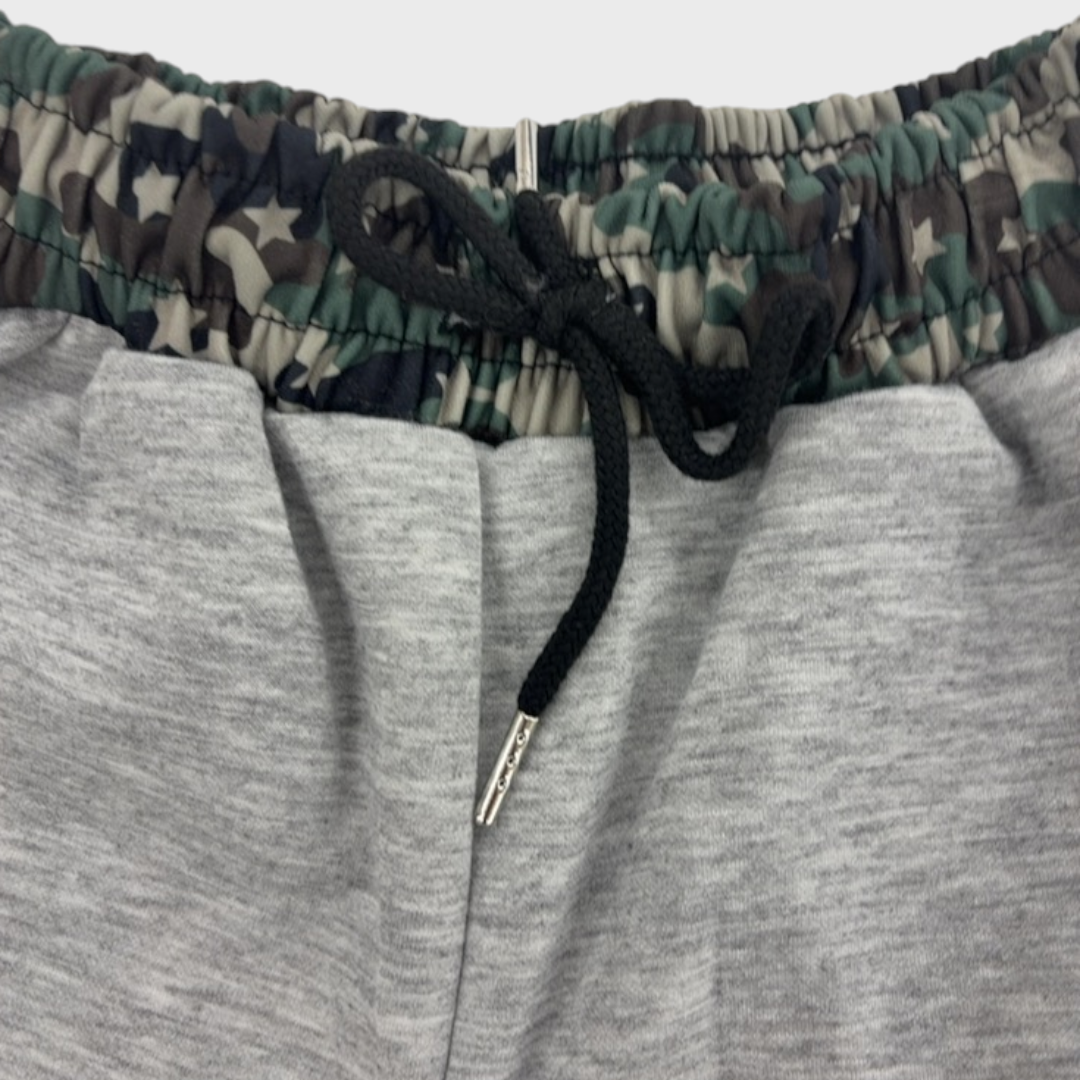 KIDS EMBROIDERED LOGO LONG PANTS MEDIUM GRAY (140-150CM)