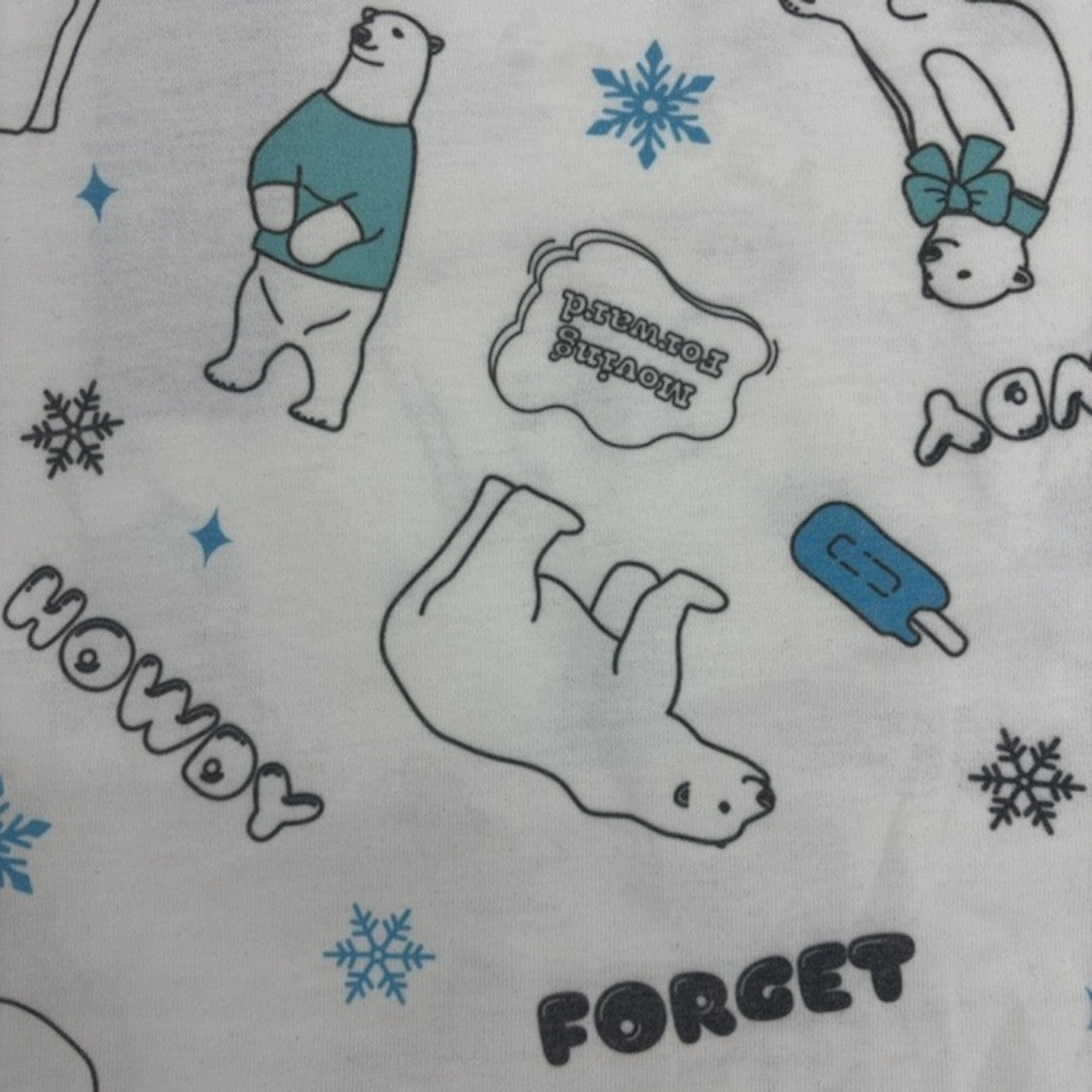 KIDS PRINT ALL-OVER PATTERN T-SHIRT MEDIUM WHITE (150-160CM)