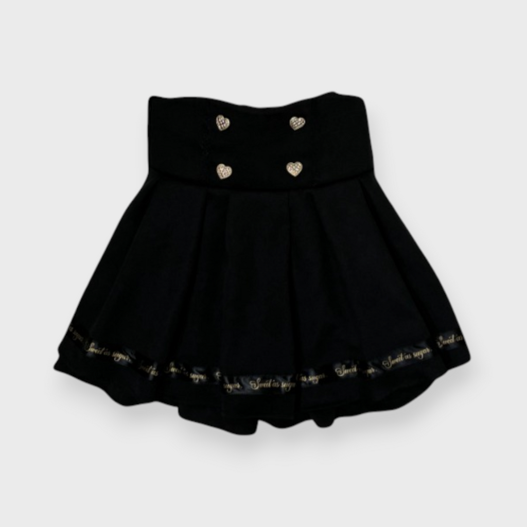 TIERED SKIRT MEDIUM BLACK / MEDIUM PEACH