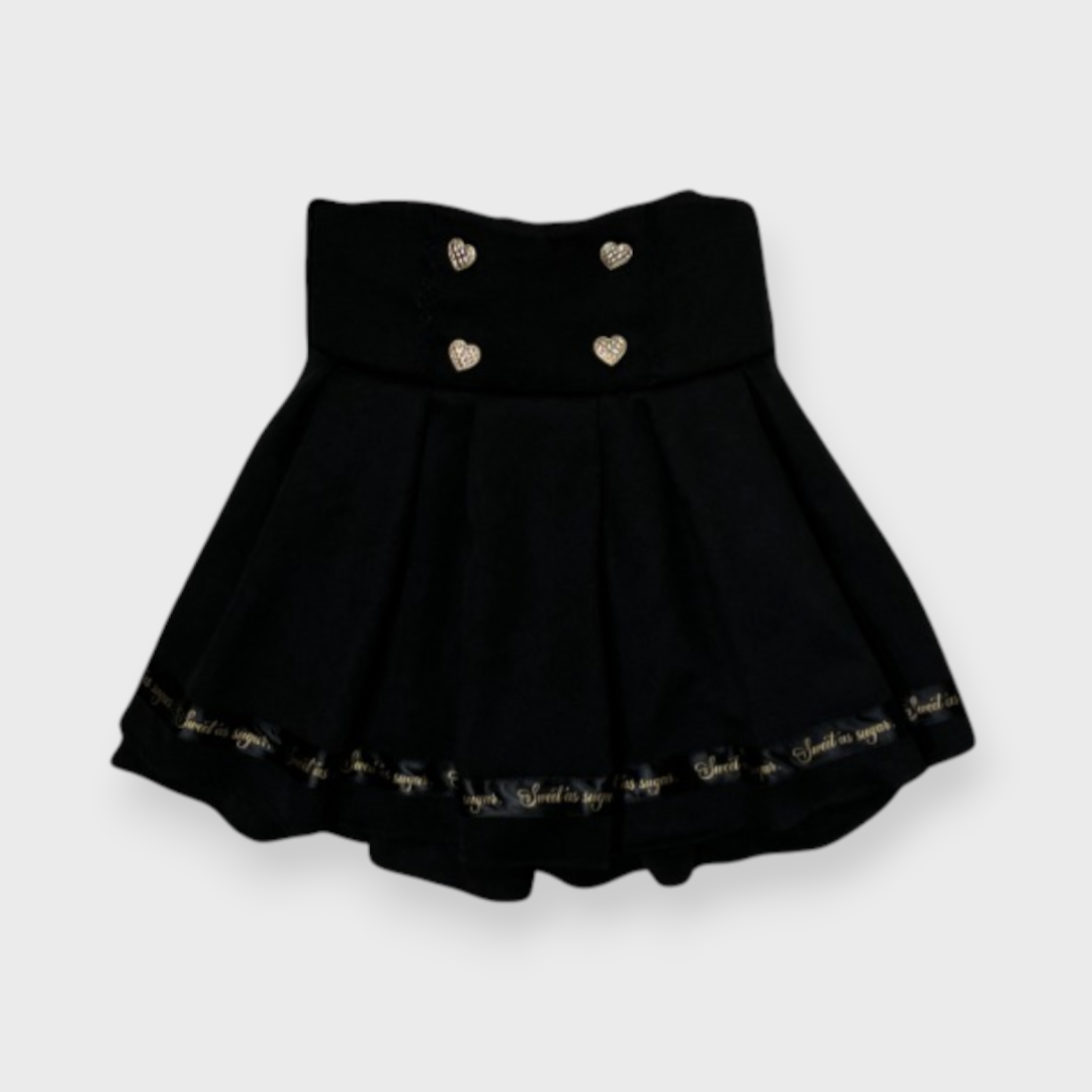 TIERED SKIRT MEDIUM BLACK / MEDIUM PEACH