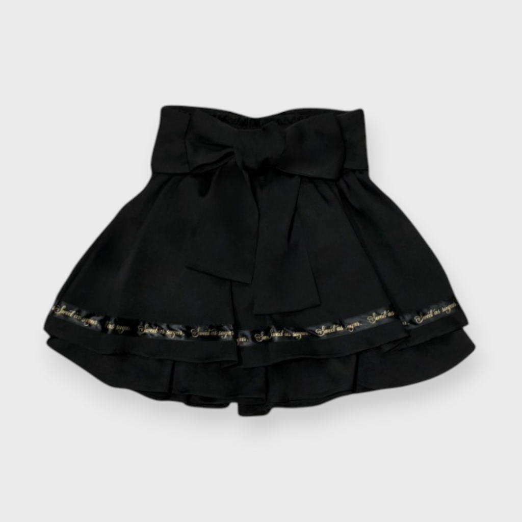 TIERED SKIRT MEDIUM BLACK / MEDIUM PEACH