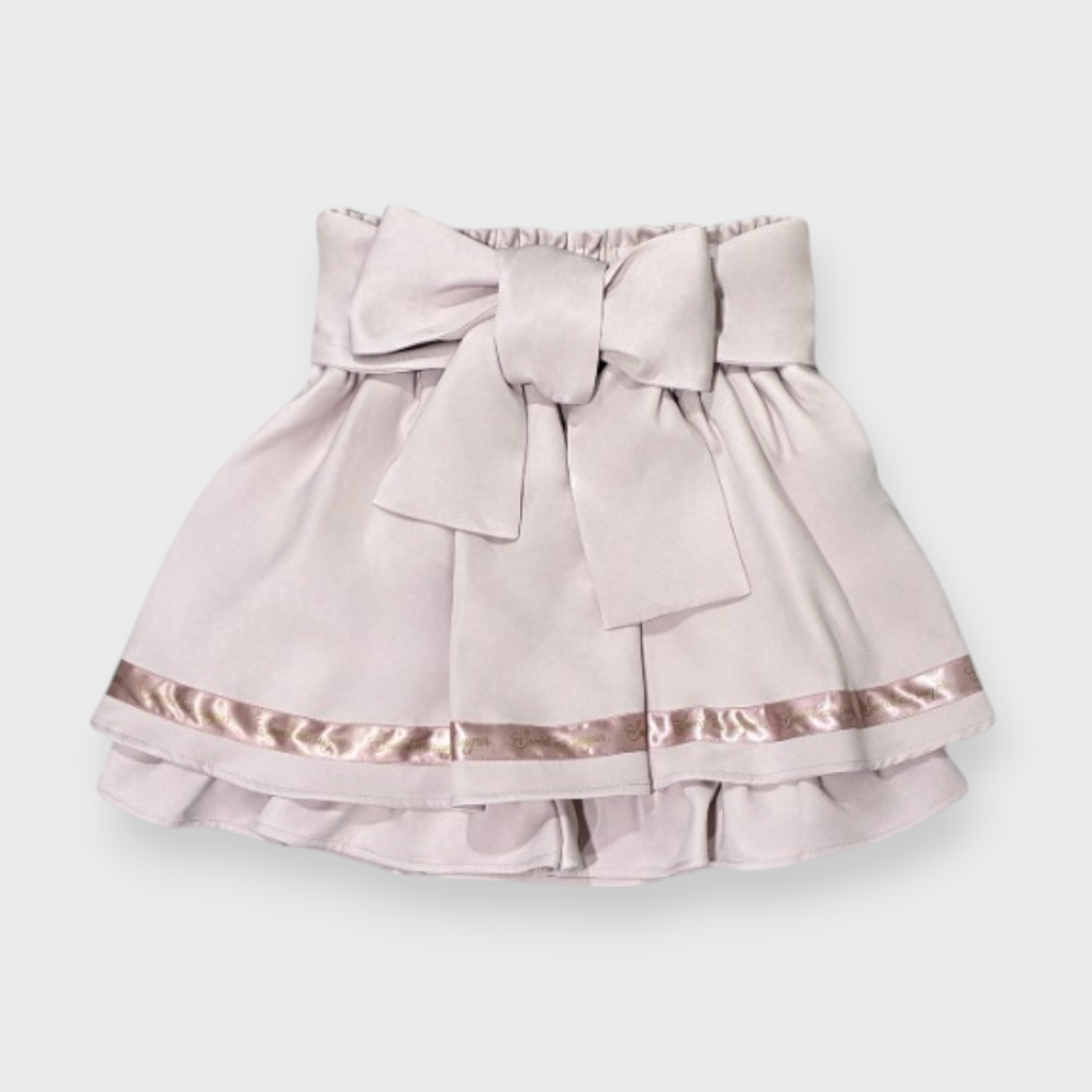 TIERED SKIRT MEDIUM BLACK / MEDIUM PEACH